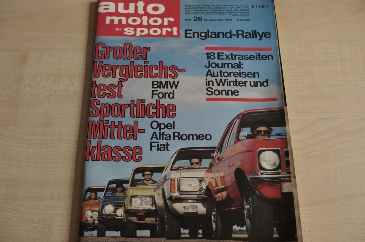 Deckblatt Auto Motor und Sport (26/1971)